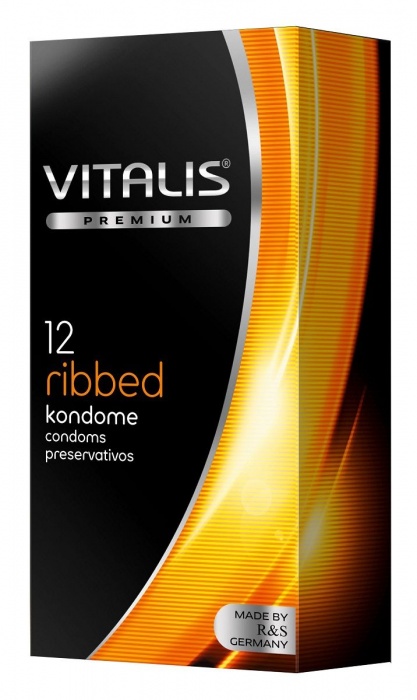 Ребристые презервативы VITALIS PREMIUM ribbed - 12 шт. - Vitalis - купить с доставкой в Братске