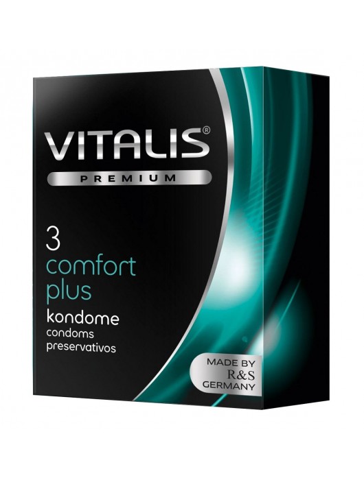 Контурные презервативы VITALIS PREMIUM comfort plus - 3 шт. - Vitalis - купить с доставкой в Братске