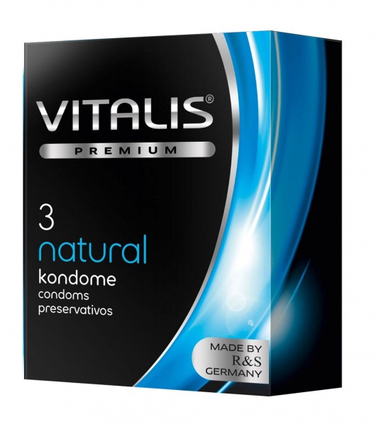Классические презервативы VITALIS PREMIUM natural - 3 шт. - Vitalis - купить с доставкой в Братске