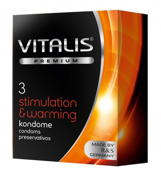 Презервативы VITALIS PREMIUM stimulation   warming с согревающим эффектом - 3 шт. - Vitalis - купить с доставкой в Братске