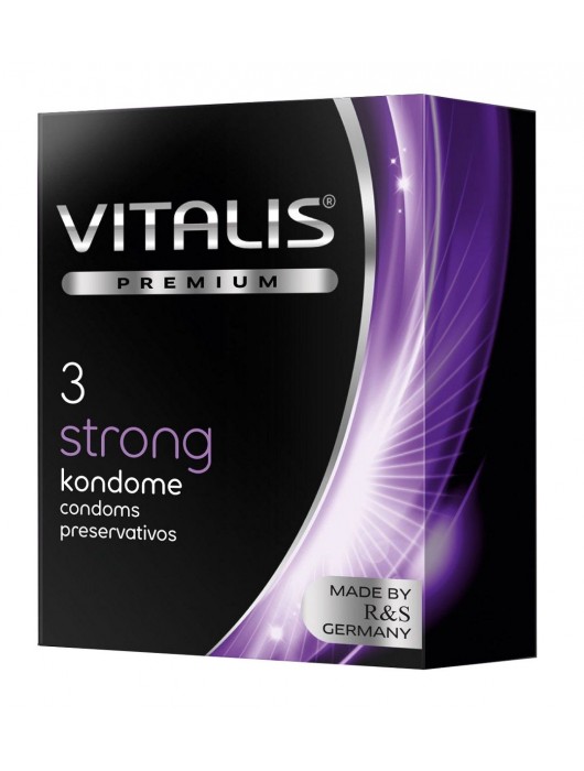 Презервативы с утолщенной стенкой VITALIS PREMIUM strong - 3 шт. - Vitalis - купить с доставкой в Братске