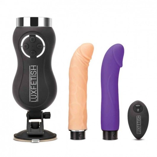 Портативная секс-машина Thrusting Compact Sex Machine c 2 насадками - Lux Fetish - купить с доставкой в Братске