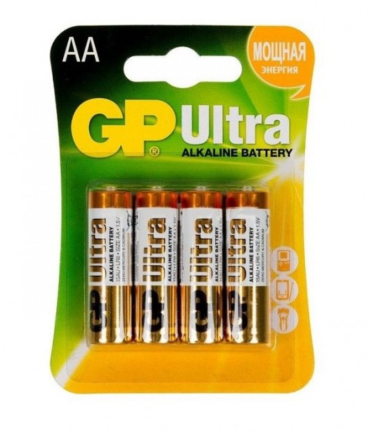 Батарейки алкалиновые GP Ultra Alkaline AA/LR6 - 4 шт. - Элементы питания - купить с доставкой в Братске