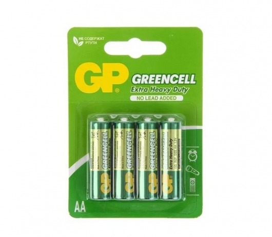 Батарейки солевые GP GreenCell AA/R6G - 4 шт. - Элементы питания - купить с доставкой в Братске