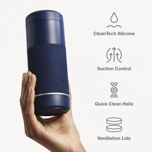 Синий мастурбатор с контролем всасывания Arcwave Pow Stroker - Arcwave - в Братске купить с доставкой