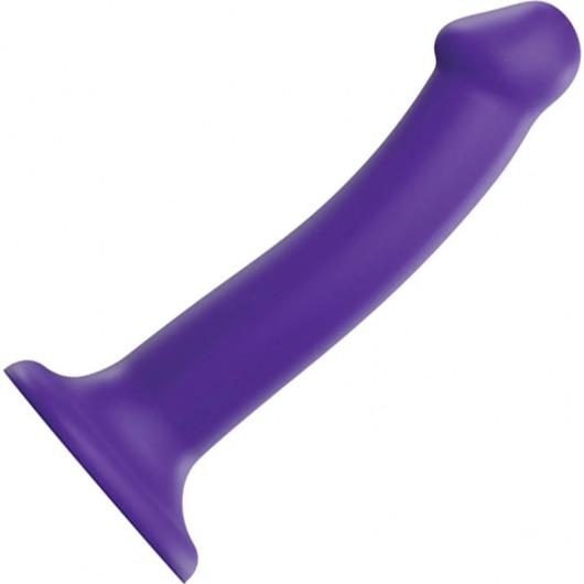 Фиолетовый фаллоимитатор-насадка Strap-On-Me Dildo Dual Density size M - 18 см. - Strap-on-me - купить с доставкой в Братске