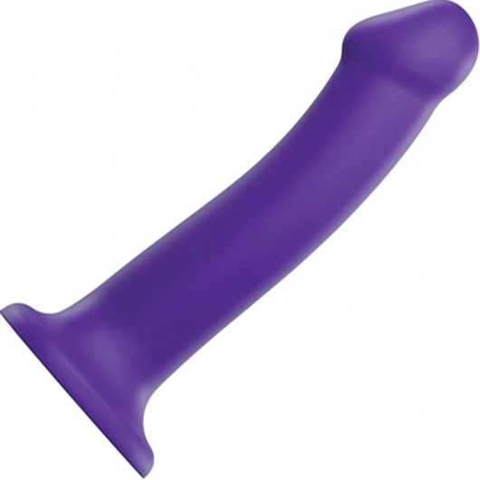 Фиолетовый фаллоимитатор-насадка Strap-On-Me Dildo Dual Density size L - 19 см. - Strap-on-me - купить с доставкой в Братске