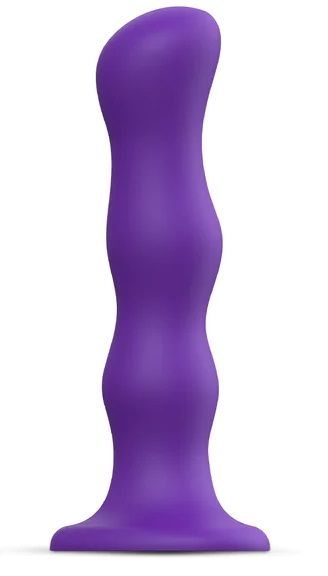 Фиолетовая насадка Strap-On-Me Dildo Geisha Balls size M - Strap-on-me - купить с доставкой в Братске