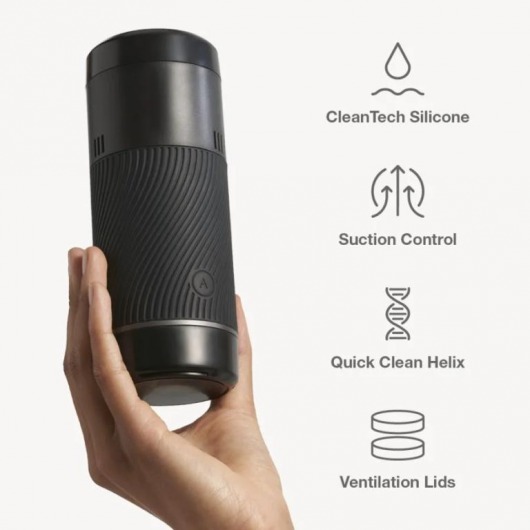 Черный мастурбатор с контролем всасывания Arcwave Pow Stroker - Arcwave - в Братске купить с доставкой