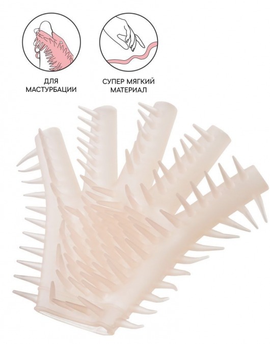 Телесная перчатка-мастубратор для чувственного массажа - Штучки-дрючки - в Братске купить с доставкой