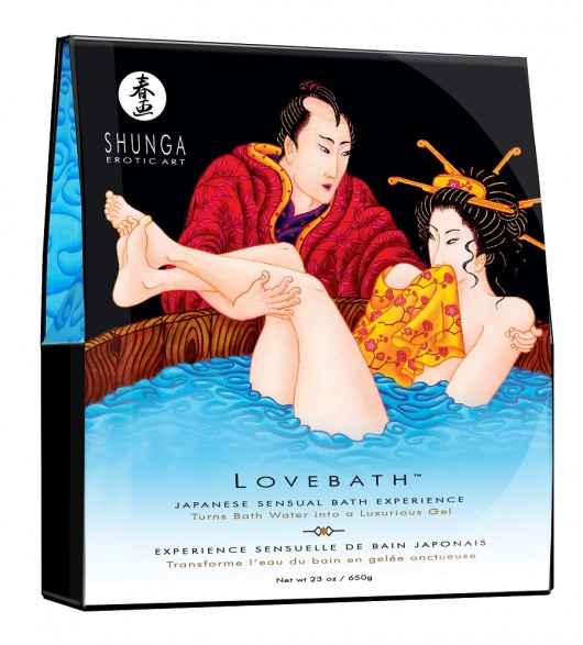 Соль для ванны Lovebath Ocean temptation, превращающая воду в гель - 650 гр. - Shunga - купить с доставкой в Братске