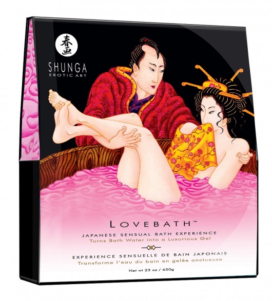 Соль для ванны Lovebath Dragon Fruit, превращающая воду в гель - 650 гр. - Shunga - купить с доставкой в Братске