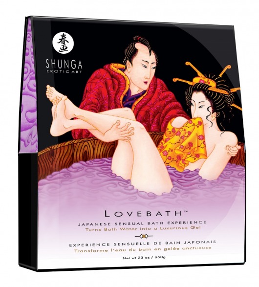 Соль для ванны Lovebath Sensual lotus, превращающая воду в гель - 650 гр. - Shunga - купить с доставкой в Братске