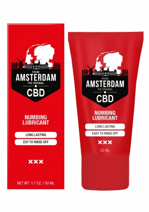 Пролонгирующий лубрикант Numbing CBD from Amsterdam - 50 мл. - Shots Media BV - купить с доставкой в Братске