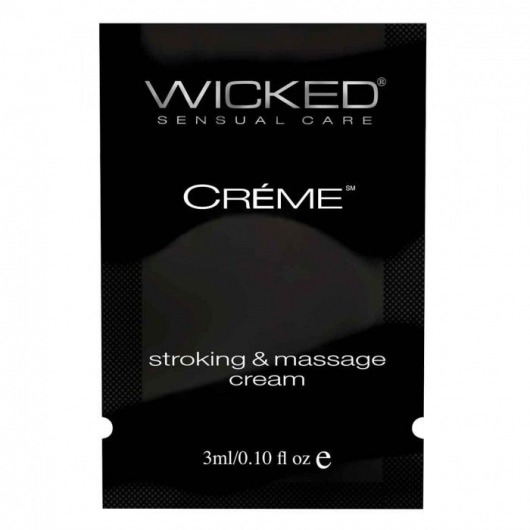 Крем для массажа и мастурбации Wicked Stroking and Massage Creme - 3 мл. - Wicked - купить с доставкой в Братске