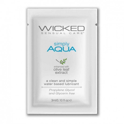 Легкий лубрикант на водной основе Wicked Simply AQUA - 3 мл. - Wicked - купить с доставкой в Братске