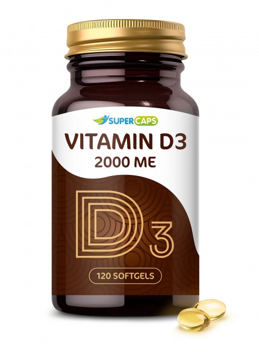 Пищевая добавка SuperCaps VITAMIN D3 2000 ME - 120 капсул - SuperCaps - купить с доставкой в Братске