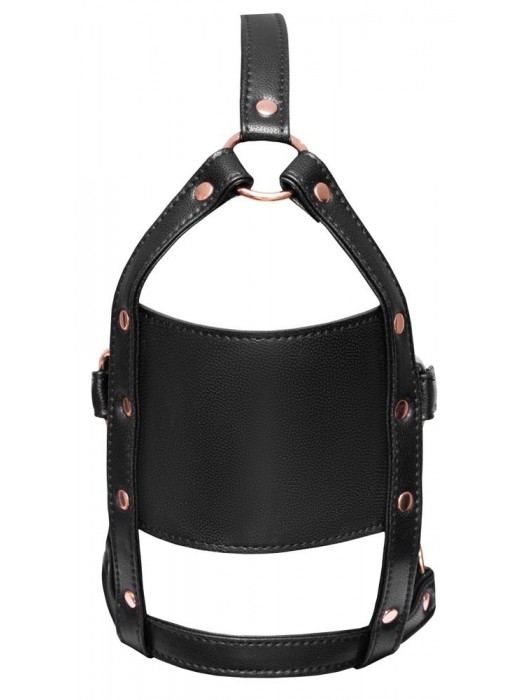 Черный намордник с кляпом-шаром Head Harness With A Gag - Orion - купить с доставкой в Братске