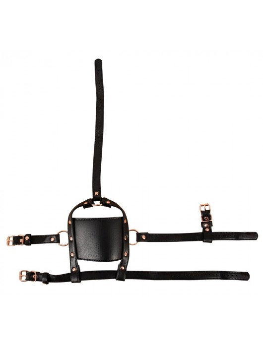 Черный намордник с кляпом-шаром Head Harness With A Gag - Orion - купить с доставкой в Братске