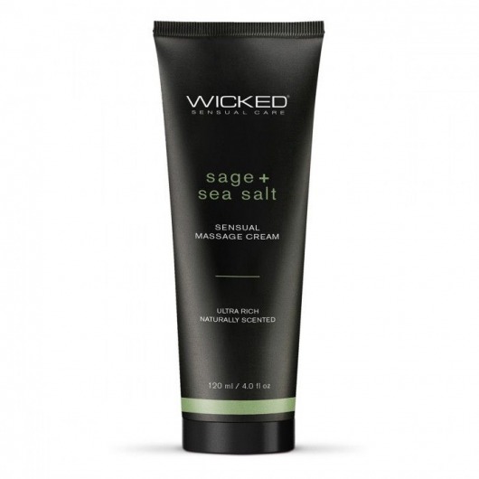 Массажный легкий крем WICKED Sage plus Sea Salt - 120 мл. - Wicked - купить с доставкой в Братске