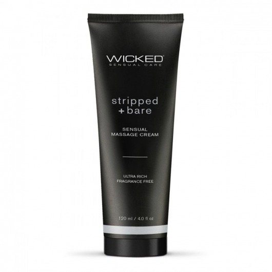 Массажный легкий крем WICKED Stripped plus Bare - 120 мл. - Wicked - купить с доставкой в Братске