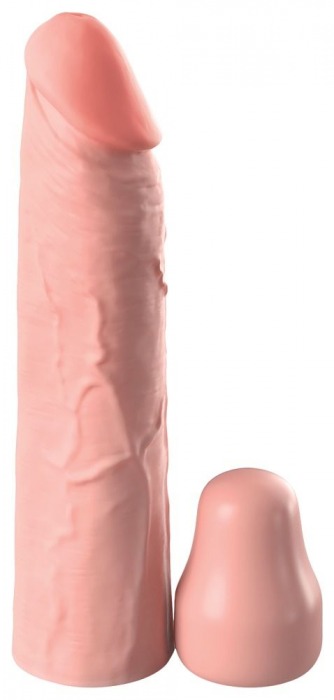 Телесная насадка-удлинитель 1 Inch Silicone X-tension - 17,8 см. - Pipedream - в Братске купить с доставкой