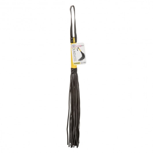 Черная плеть с желтой рукоятью Boundless Flogger - 69,25 см. - California Exotic Novelties - купить с доставкой в Братске