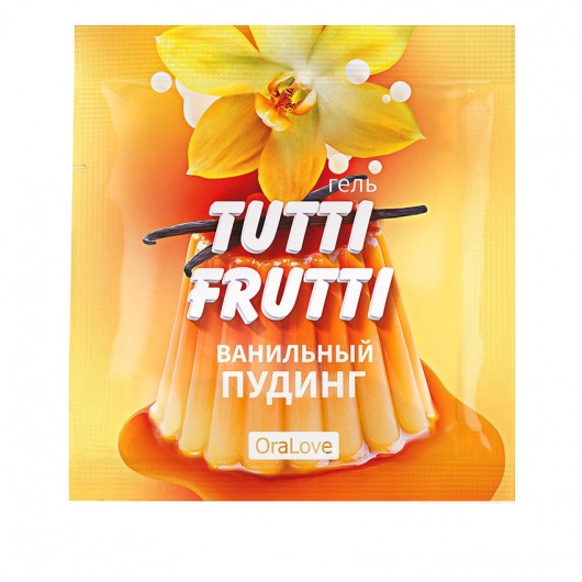 Пробник гель-смазки Tutti-frutti со вкусом ванильного пудинга - 4 гр. - Биоритм - купить с доставкой в Братске