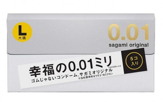 Презервативы Sagami Original 0.02 L-size увеличенного размера - 5 шт. - Sagami - купить с доставкой в Братске