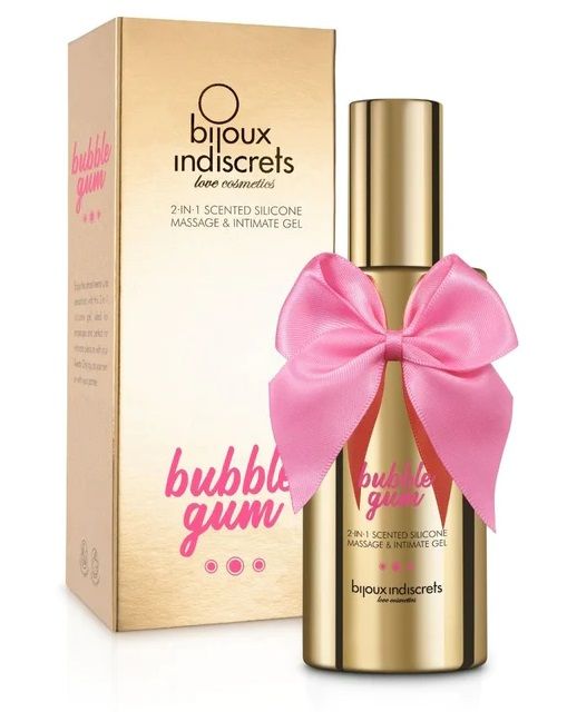 Гель с ароматом жвачки Bubblegum 2-in-1 Scented Silicone Massage And Intimate Gel - 100 мл. - Bijoux Indiscrets - купить с доставкой в Братске