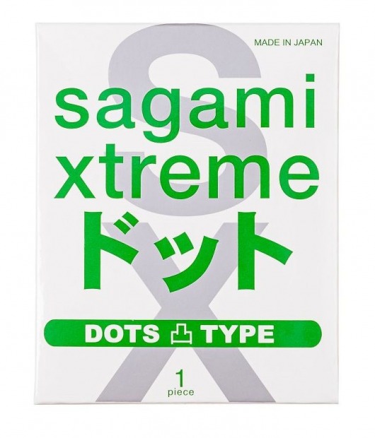 Презерватив Sagami Xtreme Type-E с точками - 1 шт. - Sagami - купить с доставкой в Братске