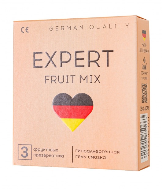 Ароматизированные презервативы EXPERT Fruit Mix - 3 шт. - Expert - купить с доставкой в Братске