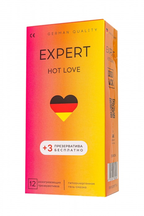 Презервативы EXPERT Hot Love с разогревающим эффектом - 12 шт.(+3 в подарок) - Expert - купить с доставкой в Братске