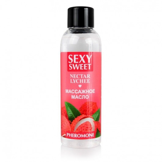 Массажное масло Sexy Sweet Nectar Lychee с феромонами и ароматом личи - 75 мл. - Биоритм - купить с доставкой в Братске