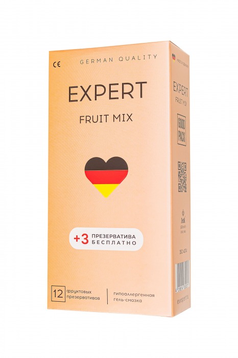 Ароматизированные презервативы EXPERT Fruit Mix - 12 шт.(+3 в подарок) - Expert - купить с доставкой в Братске