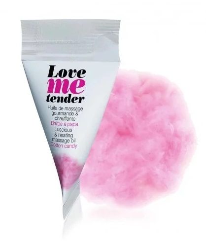 Съедобное согревающее массажное масло Love Me Tender Cotton Candy с ароматом сладкой ваты - 10 мл. - Love to Love - купить с доставкой в Братске
