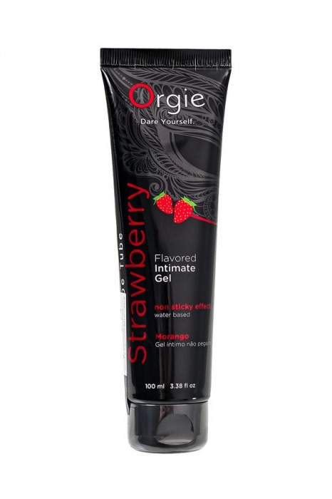 Интимный гель на водной основе Lube Tube Strawberry с клубничным вкусом - 100 мл. - ORGIE - купить с доставкой в Братске