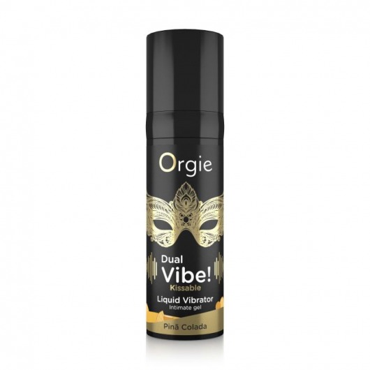 Съедобный гель Dual Vibe Pina Colada с эффектом вибрации и вкусом коктейля пина колада - 15 мл. - ORGIE - купить с доставкой в Братске