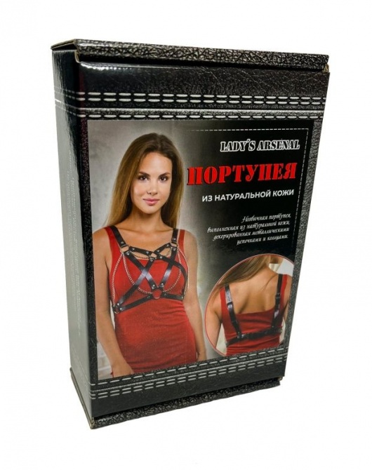 Портупея из натуральной кожи с цепочками - БДСМ Арсенал - купить с доставкой в Братске