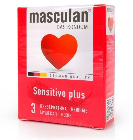 Презервативы Masculan Sensitive plus - 3 шт. - Masculan - купить с доставкой в Братске