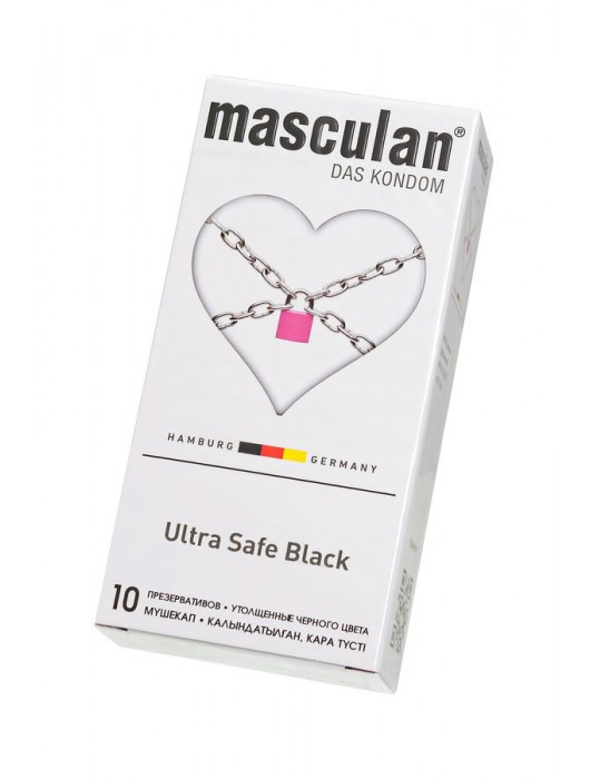 Ультрапрочные презервативы Masculan Ultra Safe Black - 10 шт. - Masculan - купить с доставкой в Братске