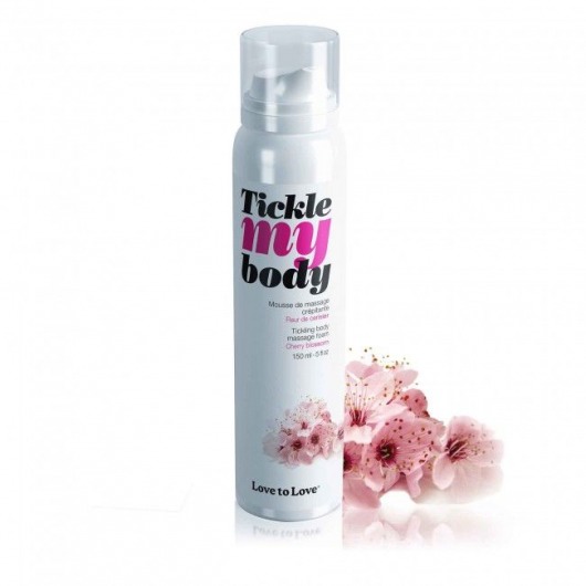 Массажная хрустящая пенка Tickle My Body Cherry Blossom с ароматом вишневого цвета - 150 мл. - Love to Love - купить с доставкой в Братске