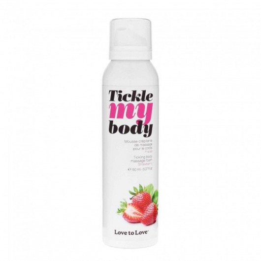 Массажная хрустящая пенка Tickle My Body Strawberry с ароматом клубники - 150 мл. - Love to Love - купить с доставкой в Братске