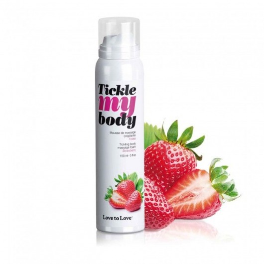 Массажная хрустящая пенка Tickle My Body Strawberry с ароматом клубники - 150 мл. - Love to Love - купить с доставкой в Братске