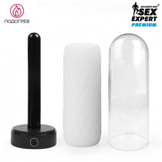 Оригинальный мастурбатор в колбе с нагревом - Sex Expert - в Братске купить с доставкой