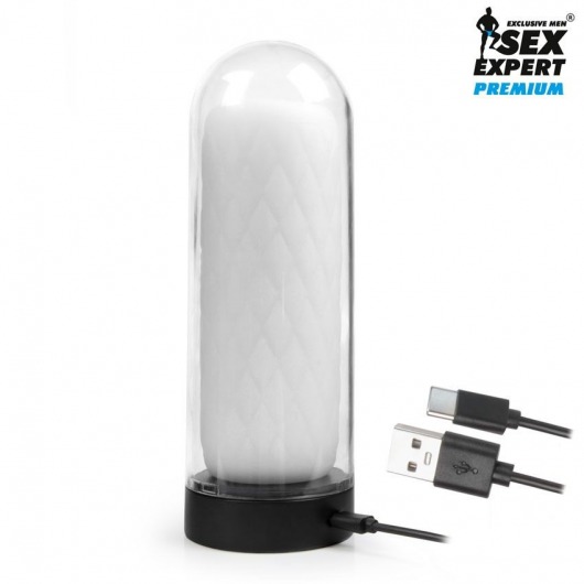 Оригинальный мастурбатор в колбе с нагревом - Sex Expert - в Братске купить с доставкой