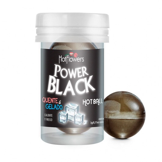 Интимный гель Power Black Hot Ball с охлаждающе-разогревающим эффектом (2 шарика по 3 гр.) - HotFlowers - купить с доставкой в Братске