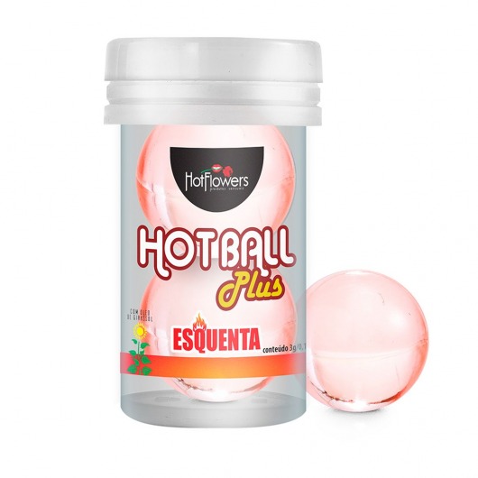 Лубрикант на масляной основе Hot Ball Plus с разогревающим эффектом (2 шарика по 3 гр.) - HotFlowers - купить с доставкой в Братске