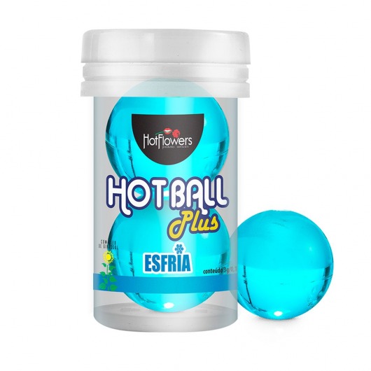 Лубрикант на масляной основе Hot Ball Plus с охлаждающим эффектом (2 шарика по 3 гр.) - HotFlowers - купить с доставкой в Братске