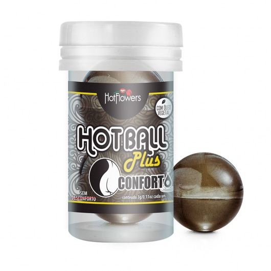 Анальный лубрикант на масляной основе Hot Ball Plus Conforto (2 шарика по 3 гр.) - HotFlowers - купить с доставкой в Братске